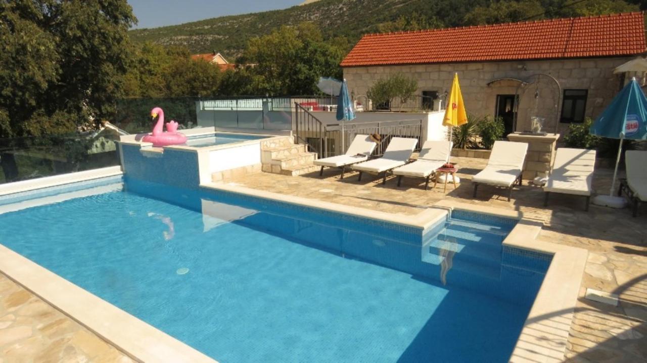 Dvori Stipanovi With Heated Pool And Jacuzzi Villa Donje Rascane Екстериор снимка